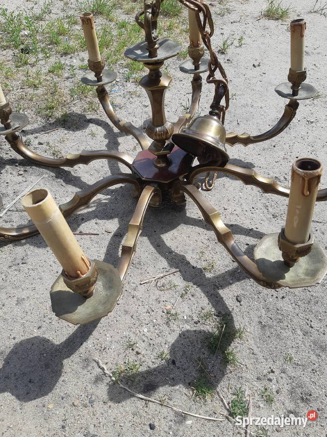Żyrandol mosiężny Lampa Tarnobrzeg