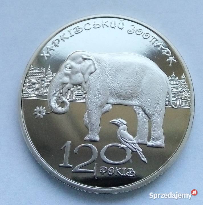 UKRAINA 2 GRIWNY 2015 r ŁADNA120 LAT ZOO W Numizmatyka mazowieckie Legionowo