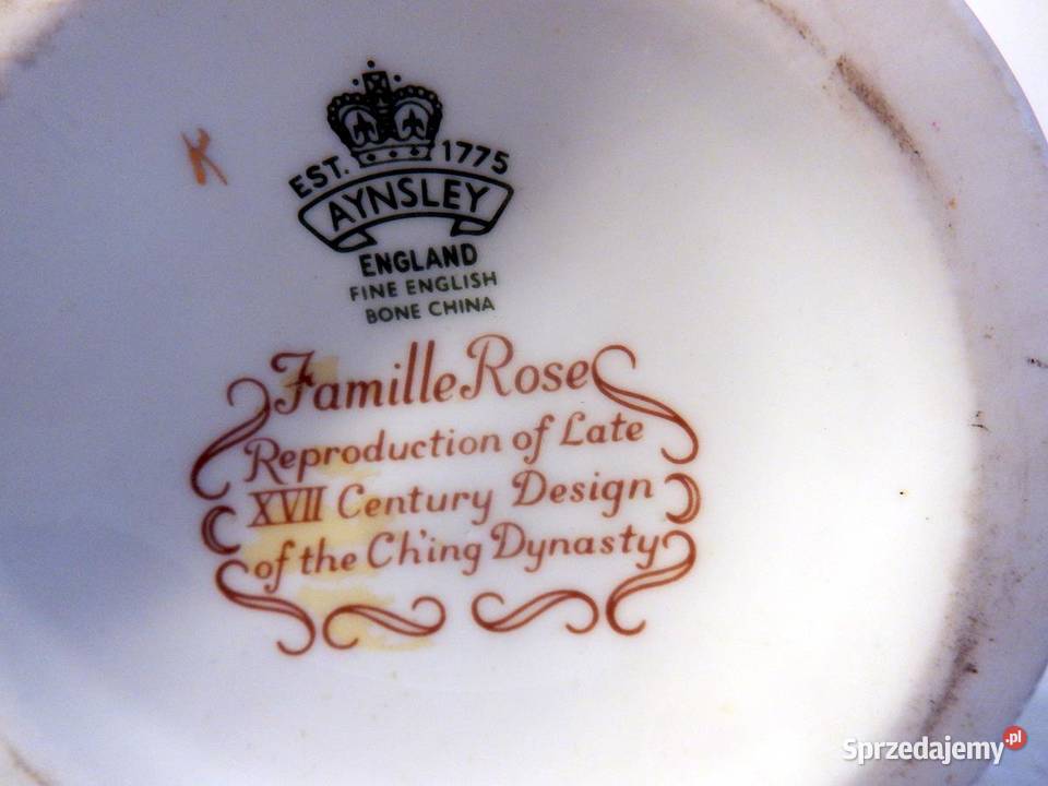 Porcelana Aynsley Jamille Rose Piękne dwa Piła