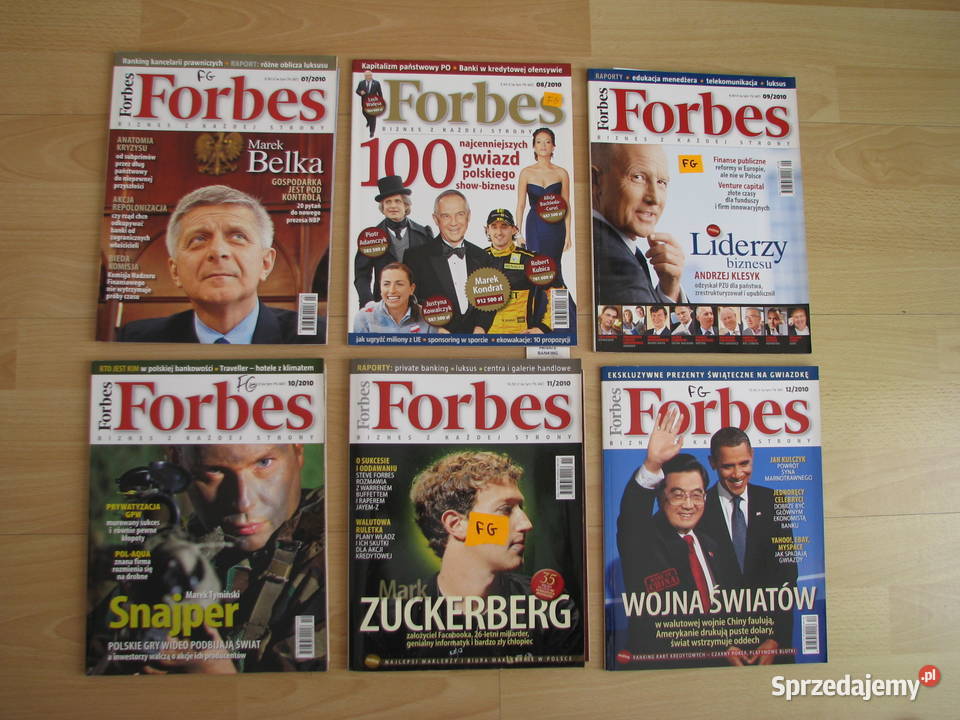 Forbes miesięcznik 2007r 2008r 2009r 2010r i Brzegi