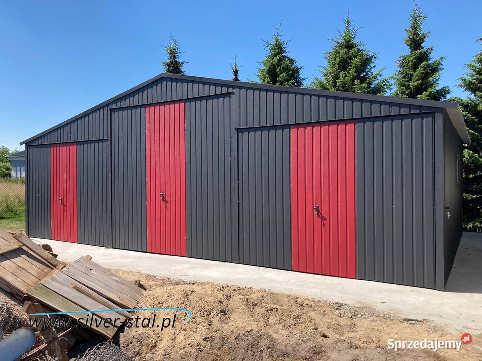 Garaż blaszany dwuspadowy 9x6 9x5 blaszak wiata