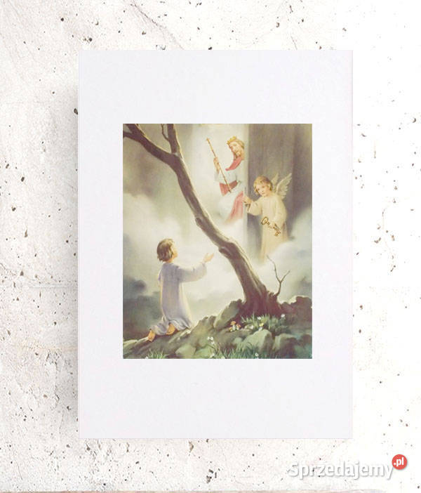 retro obrazek religijny vintage plakat z Olsztyn sprzedam