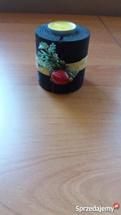 ŚWIECZNIK drewniany na podgrzewacz tealight Złotniki