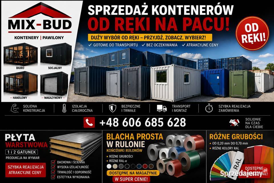 Centrum Plyt warstwowych blach i kontenerów ręki