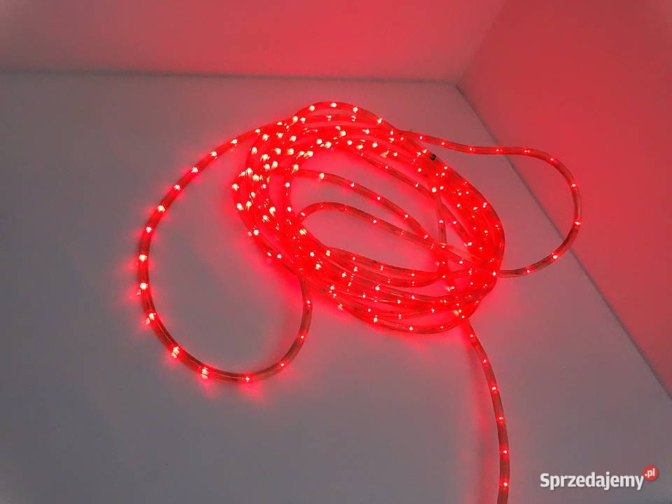 LED wąż świetlny 10 m czerwony do dekoracji Dekoracje świąteczne