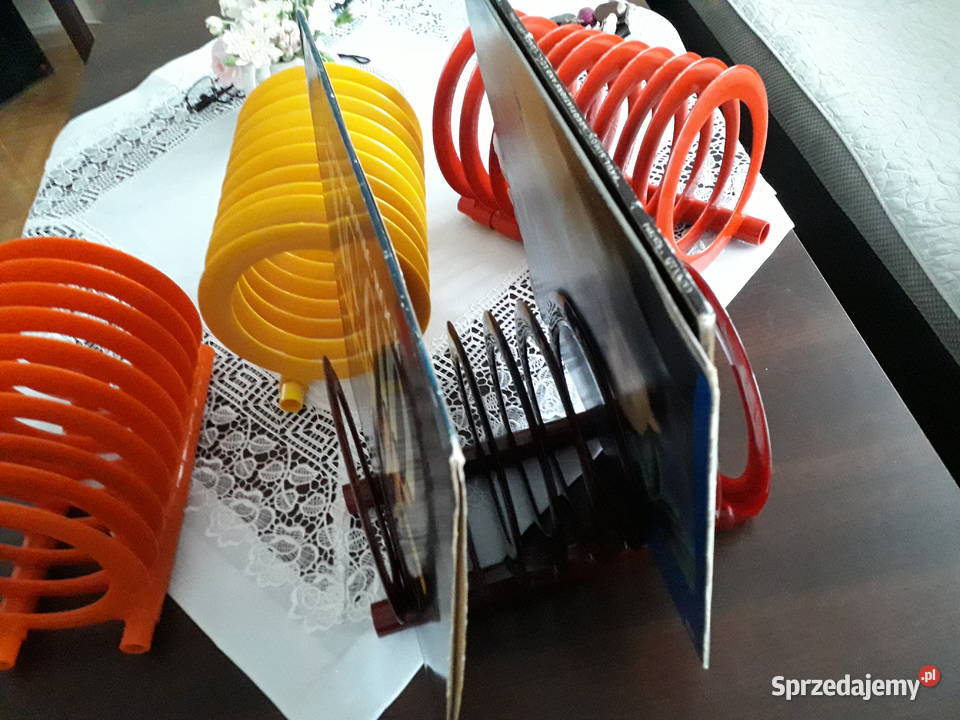 stojak na płyty winylowe z PRL modułowy Szczecin