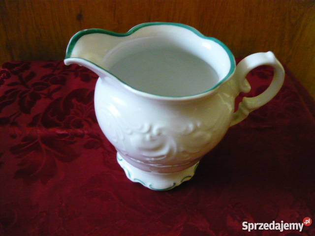 Dzbanuszek z zielonym wykończeniem Myszków sprzedam