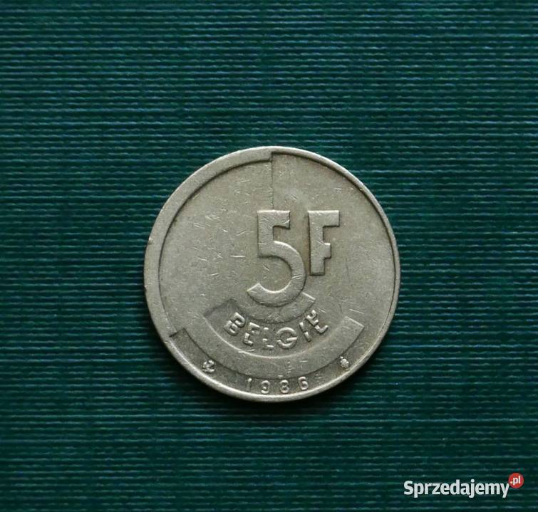 BELGIA 5 franków 1986r Napis holendersku BELGI śląskie sprzedam