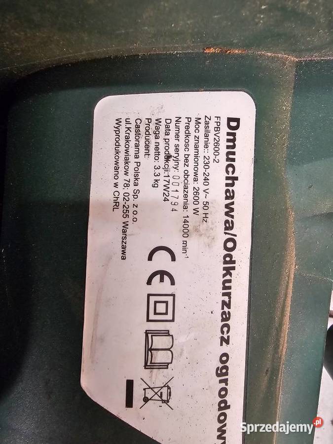 Dmuchawa ogrodowa do liści odkurzacz ogrodowy dolnośląskie sprzedam