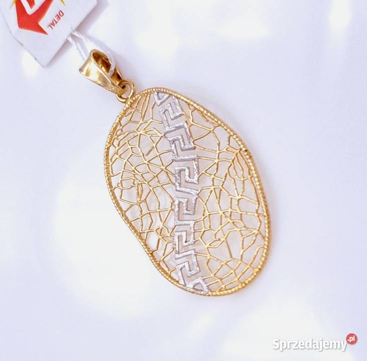 20 Wisiorek Złoty pr585 Ażur wzór Grecki Z1014 Pozostałe Poznań