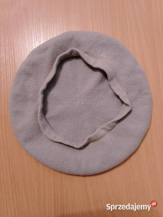 BERET szary z antenką nakrycie głowy vintage Złotniki