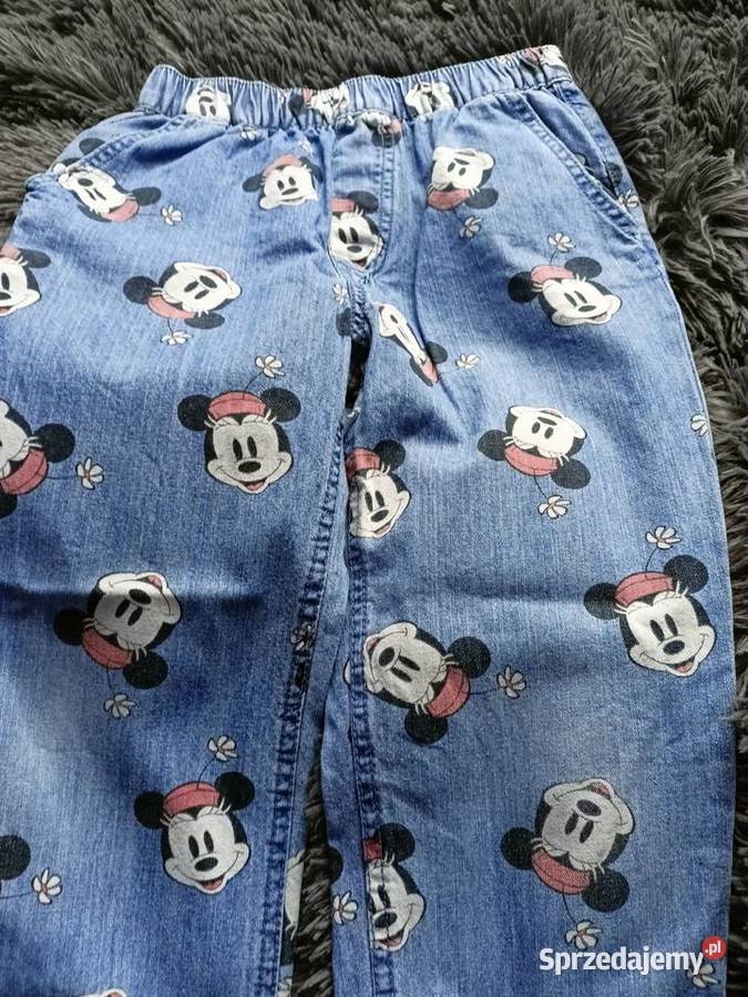 Spodnie dziewczynki jeansowe Myszka Miki rozmiar sprzedam