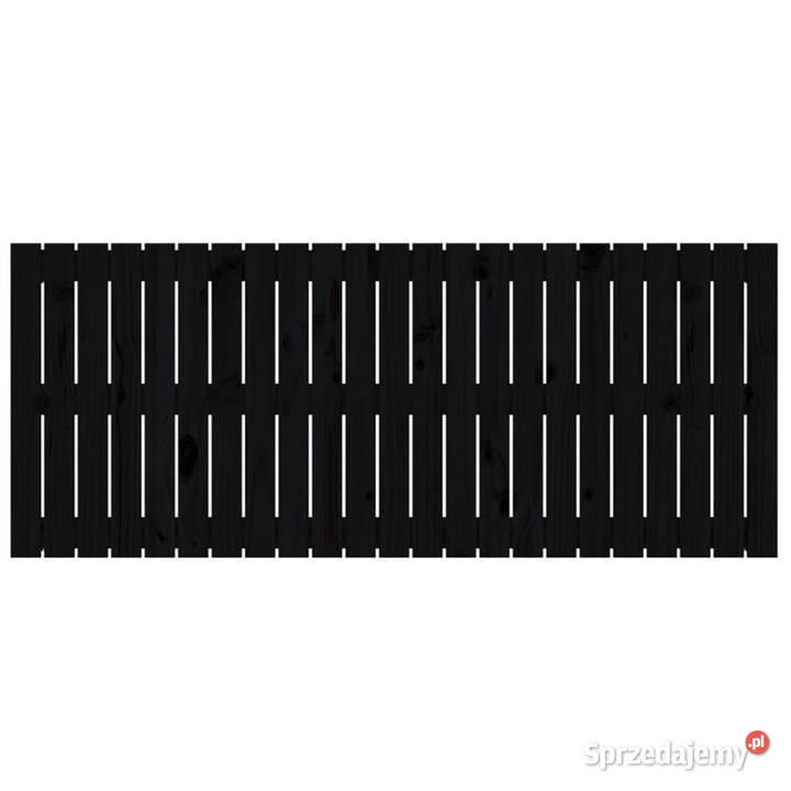 Wezgłowie łóżka czarne 147x3x60 lite drewno mazowieckie Warszawa