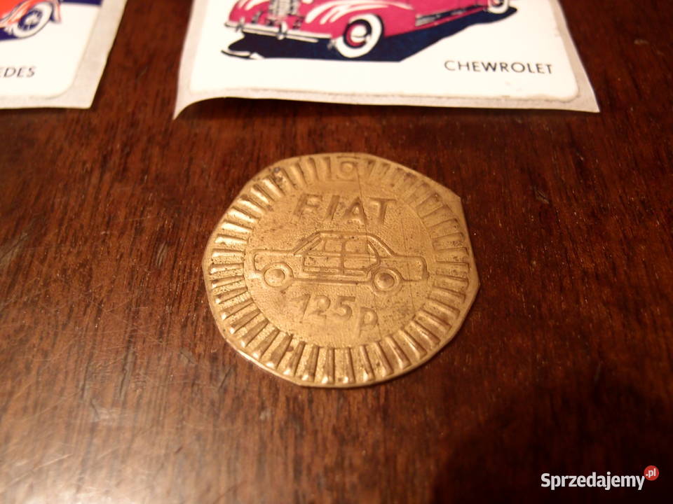 Naklejki Aut retro Mosiężne Znaczki Fiat 125p Łódź