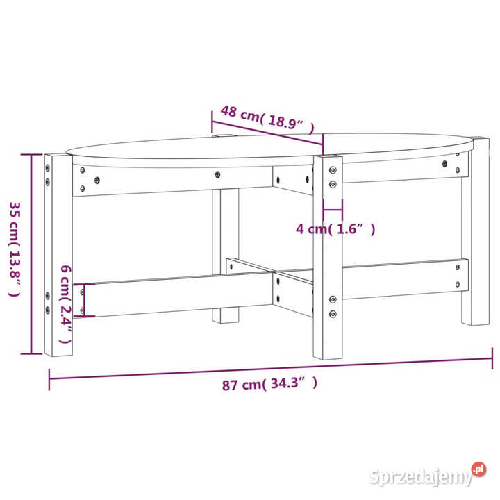 Stolik kawowy czarny 87x48x35 lite drewno mazowieckie Warszawa sprzedam