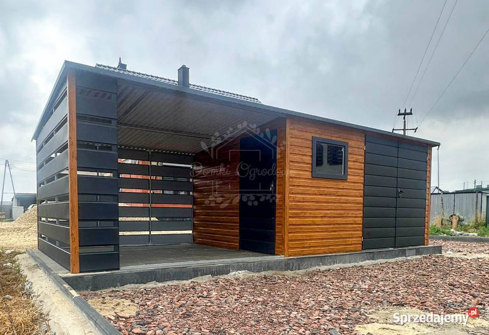 Schowek domek ogrodowy 38x25m wiata 3m Grudzianka