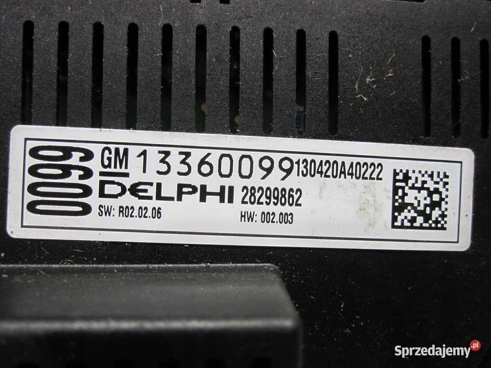 OPEL ASTRA J LIFT 13r panel radia klimatyzacji osobowe