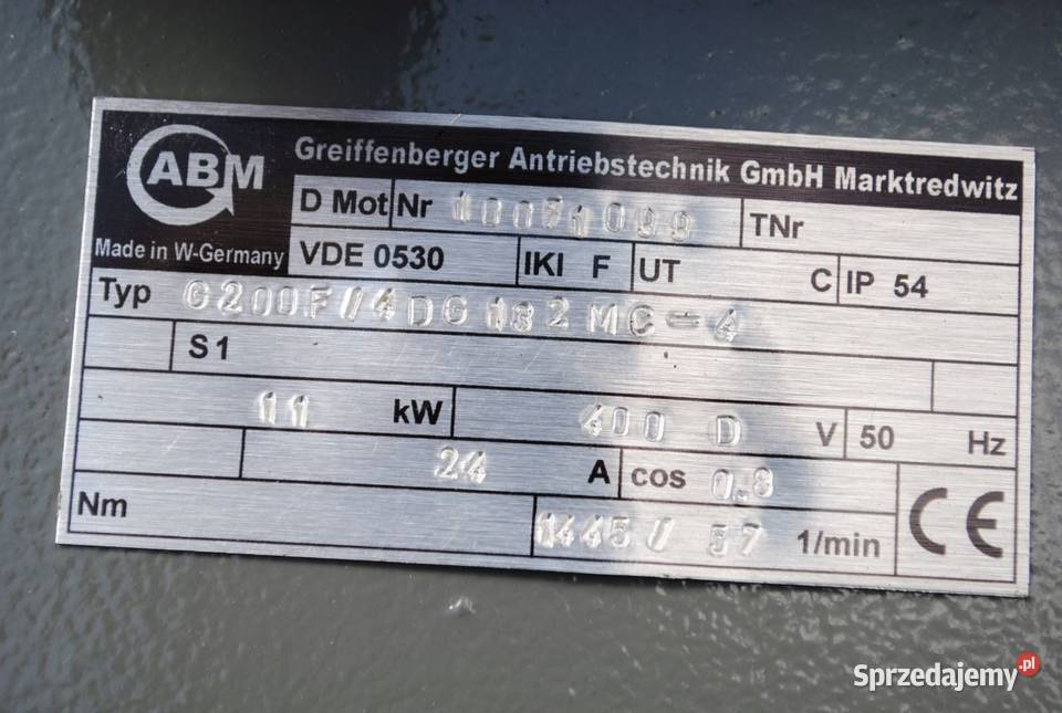 Motoreduktor kołnierzowy 11kw 57obrmin ABM Kargowa