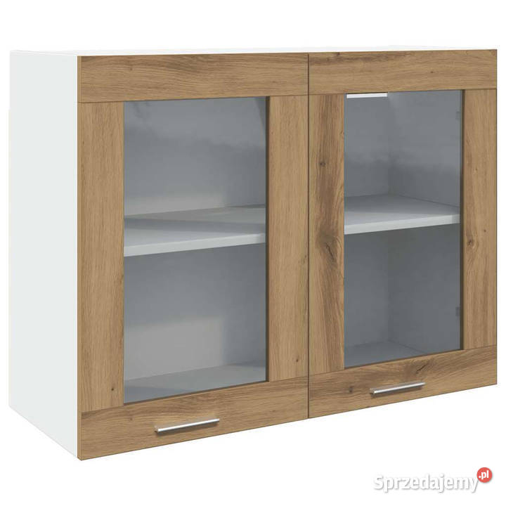 Szafka wisząca z szybą dąb artisan 80x31x60 mazowieckie Warszawa sprzedam