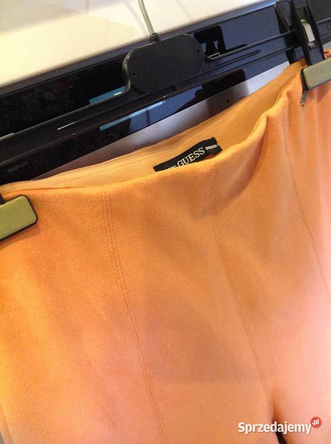 Legginsy Welurowe Damskie GUESS S SM Orange NOWE pomarańczowy Spodnie Nowa Sól sprzedam