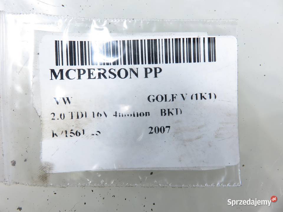 MCPERSON PRAWY PRZEDNI VW GOLF V 20 TDI 16V małopolskie sprzedam