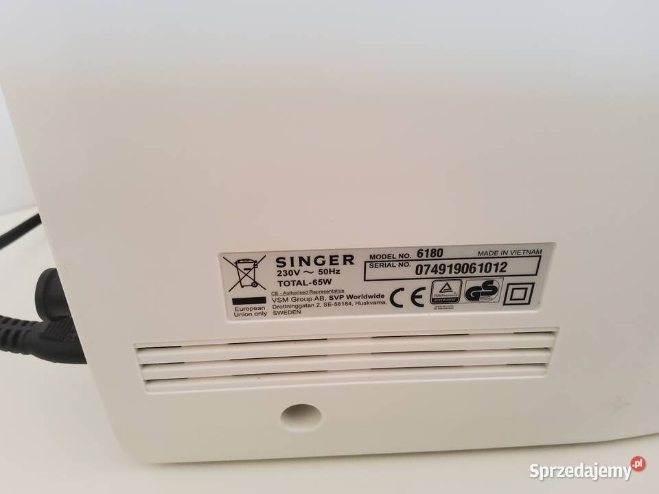 Masżona do szycia SINGER Brilliance 6180 Pozostałe sprzedam
