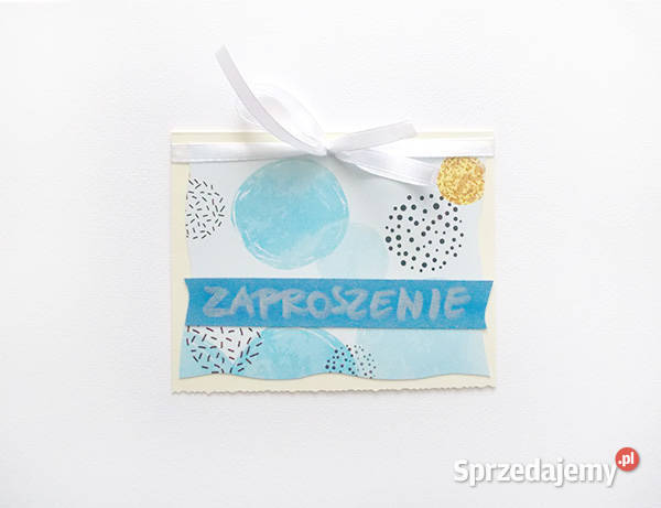 niebieskie zaproszenia na imprezę pastelowe Gdańsk