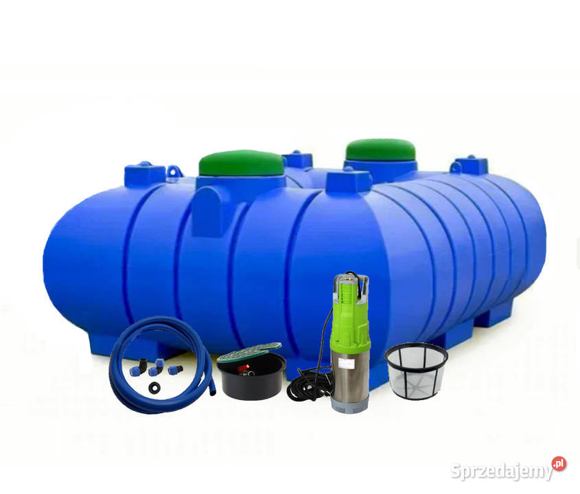 ZBIORNIK NA WODĘ DESZCZOWĄ 3000L Z WYPOSAŻENIEM Oława