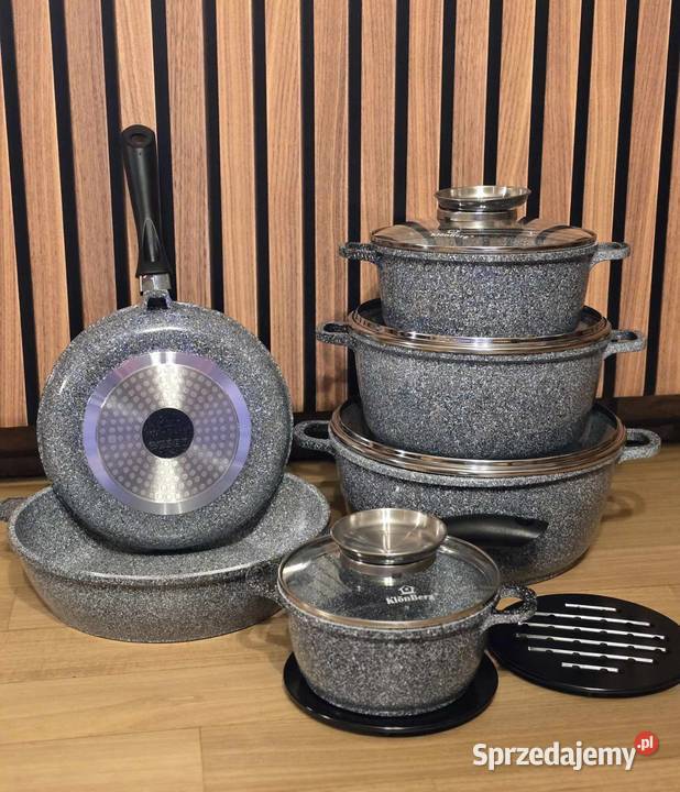 Garnki marmurowe 12 el Garnki i szybkowary Łódź sprzedam