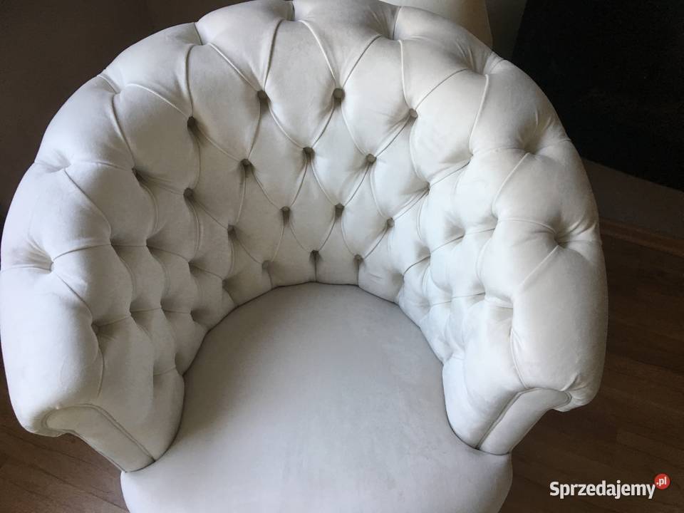Elegancki pikowany fotel Chesterfield Poznań sprzedam