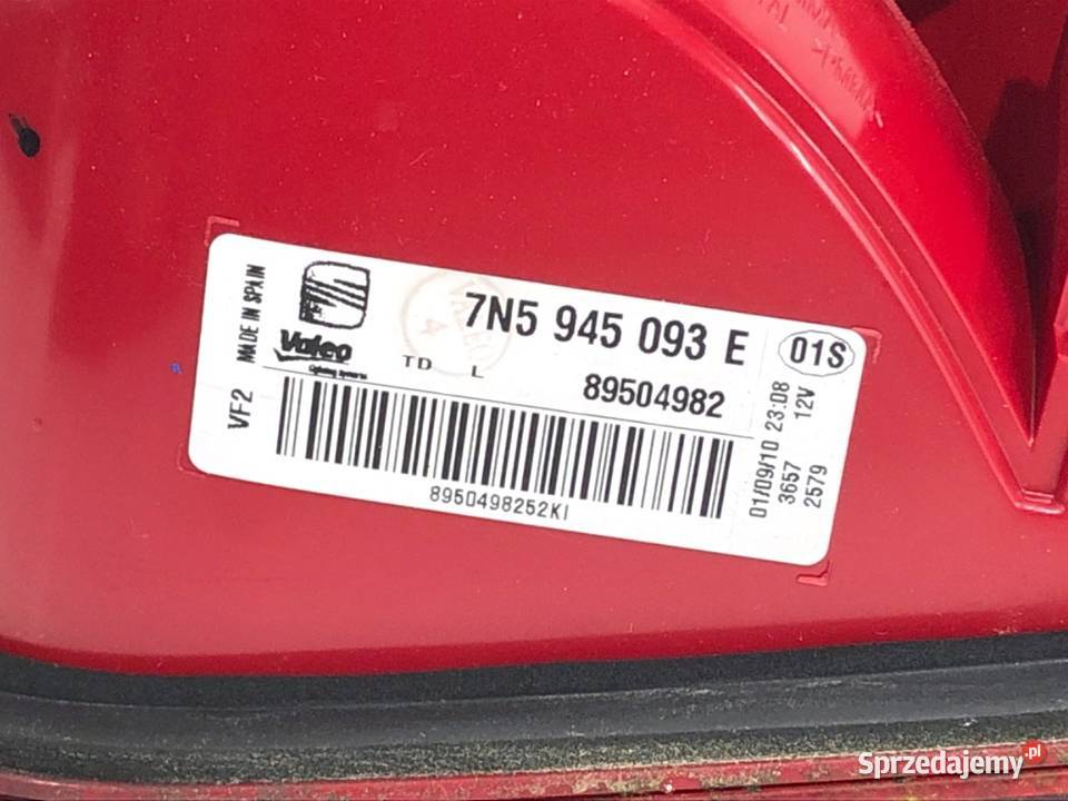 LAMPA LEWY TYŁ WEWNĘTRZNA SEAT ALHAMBRA II