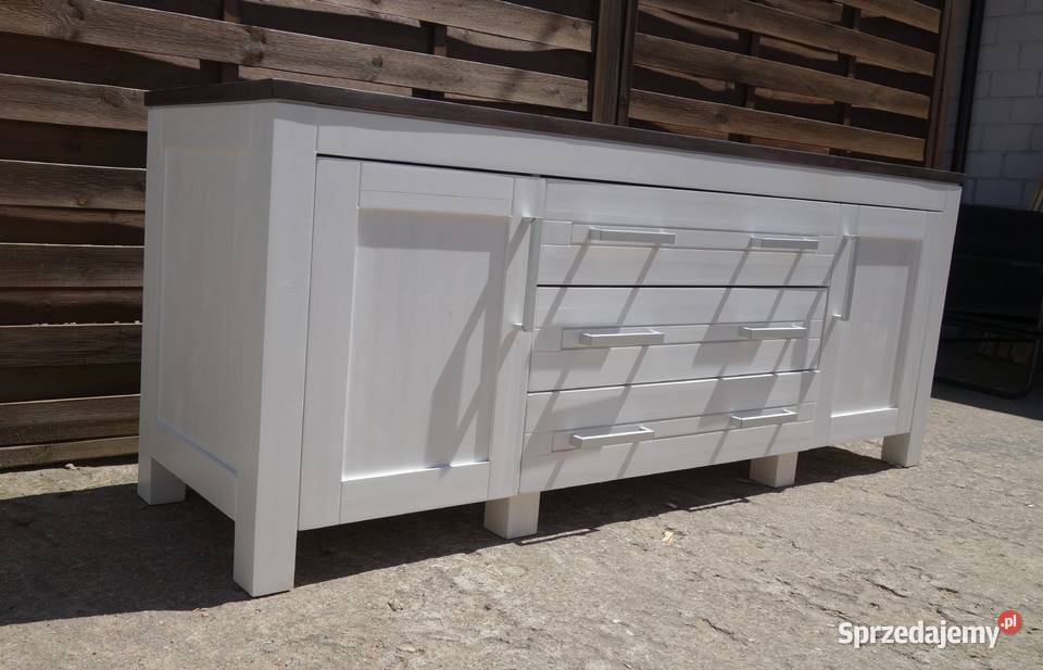 Komoda drewniana kredens biała duża szer201 mazowieckie Warszawa