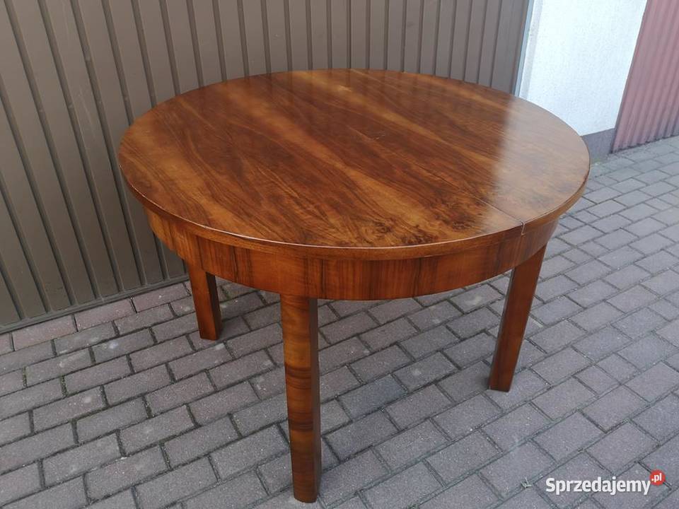 Stół ArtDeco Orzech Okrągły 110 Zgrabny Antyk