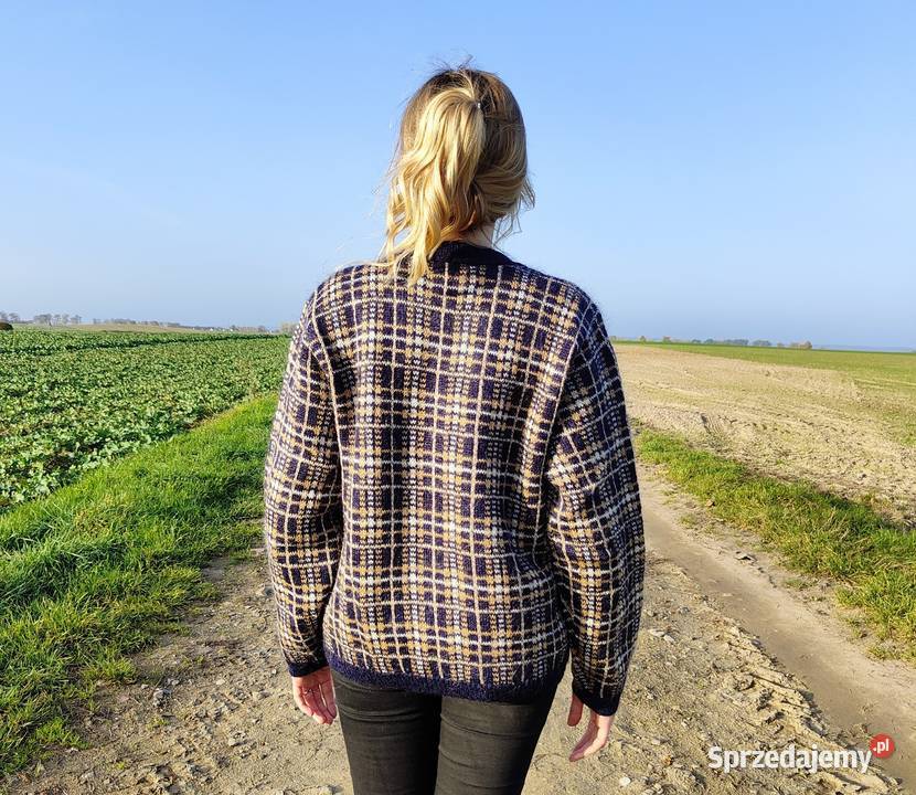 Sweter kardigan vintage M 38 Edinburgh moher Rozpinane Szczecin