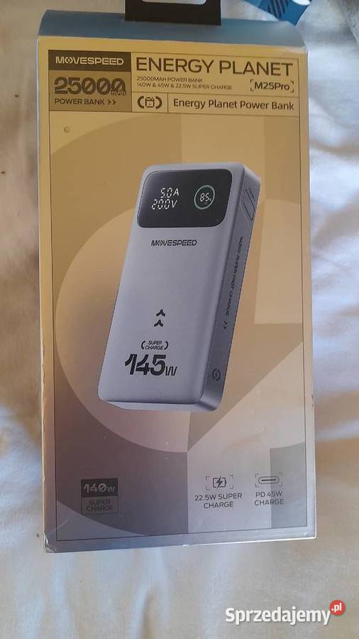 Powerbank MOVESPEED M25Pro25000mAh PowerBank140W łódzkie Szadek