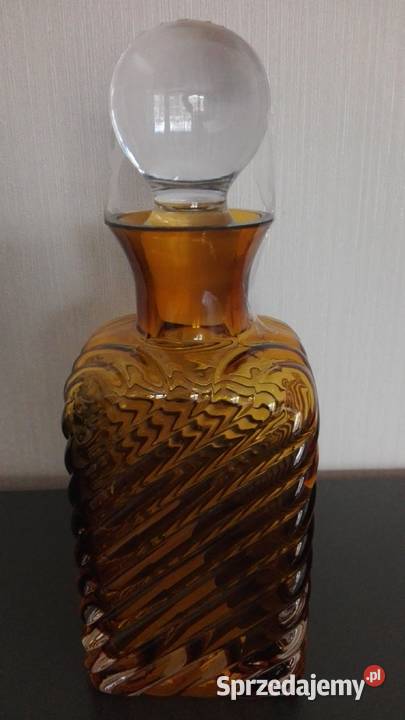 Karafka szklana grube miodowe szkło NOWA Białystok sprzedam