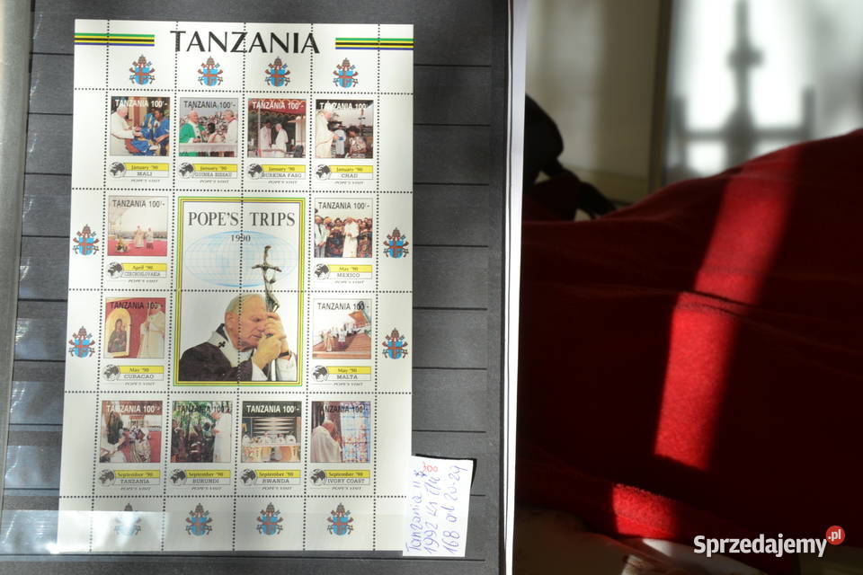 Znaczki Papież Ja 168n Paweł II Tanzania II Ks dolnośląskie Sobótka sprzedam