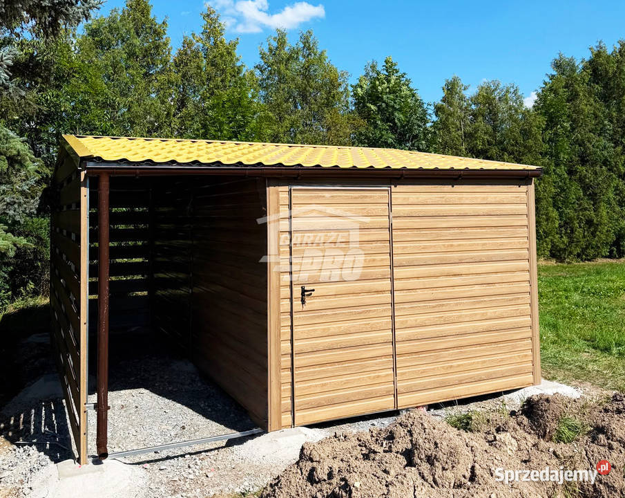 Domek ogrodowy 25x5 m wiata 15x5 m drzwi 2x okno Hajnówka
