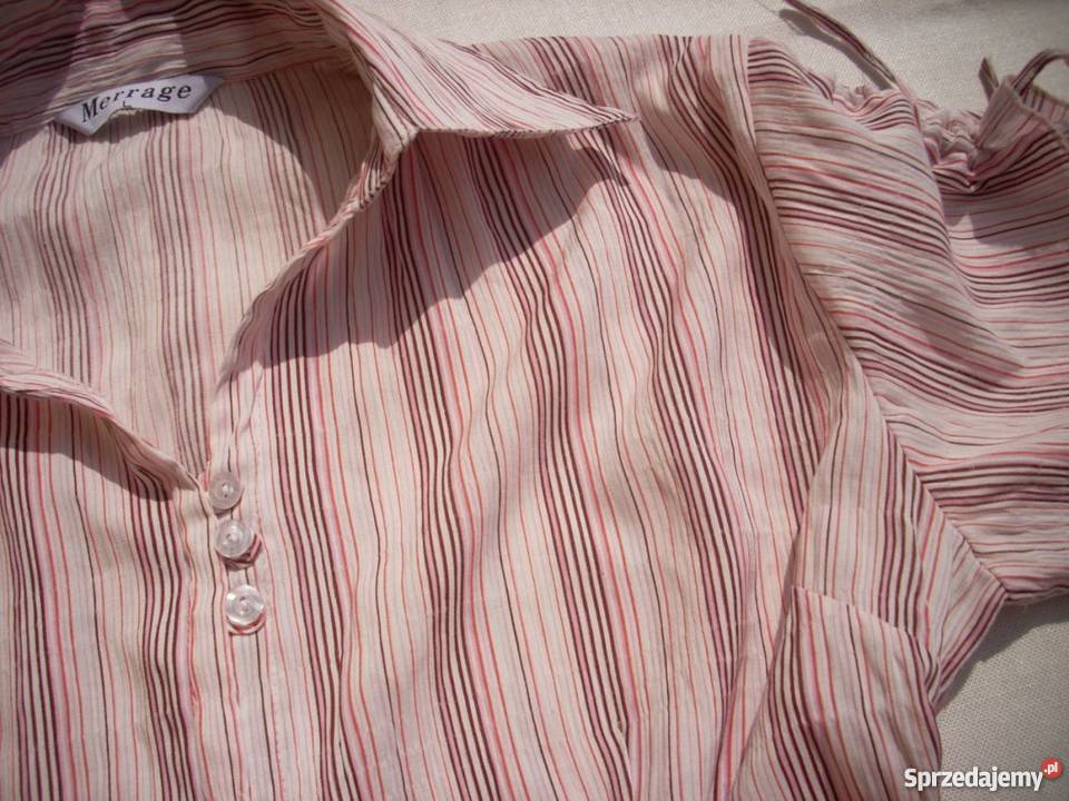 Merrage Bluzka Koszula Paski Troki 42 44 Nowy Sącz