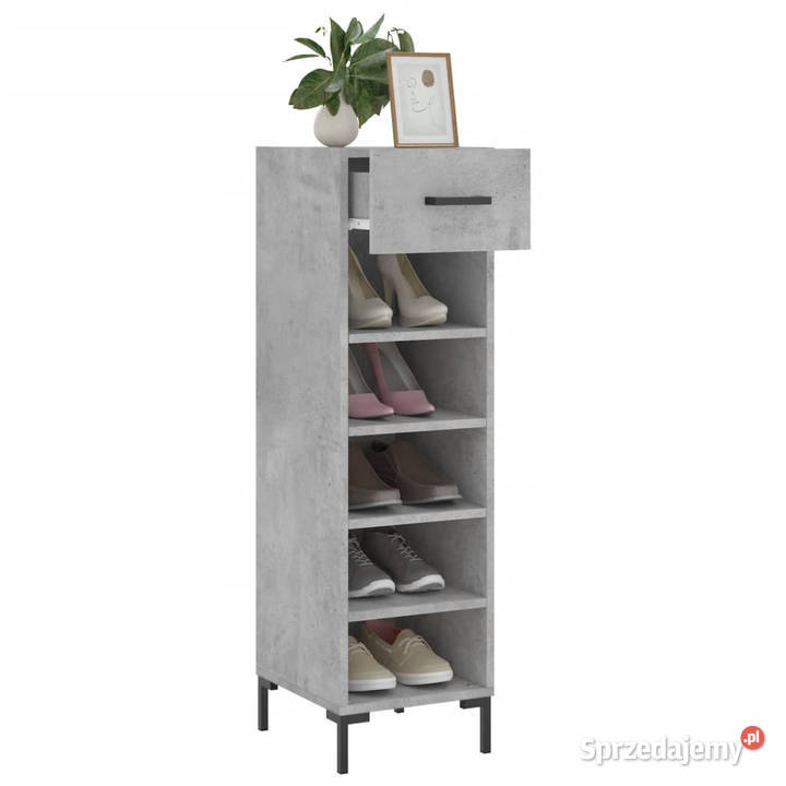 Szafka na buty szarość betonu 30x35x105 WM829680 mazowieckie