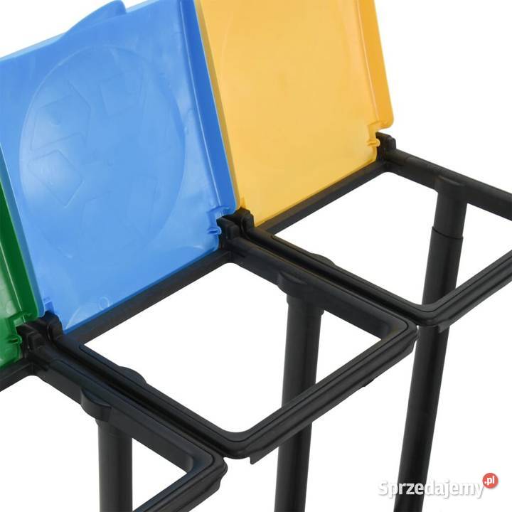 vidaXL Stojak na worki na śmieci z pokrywami Kosze na śmieci Warszawa