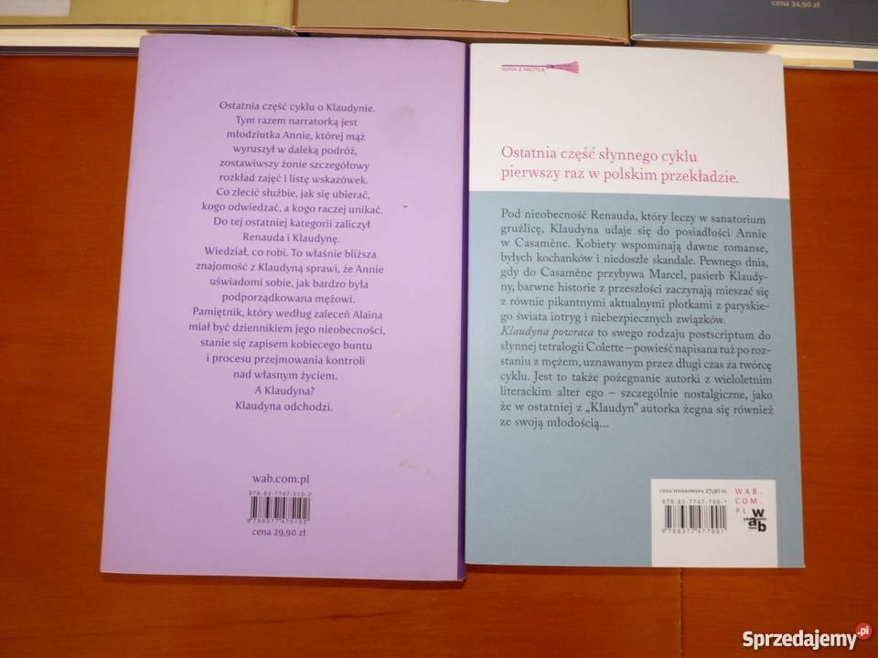 5 tomów powieści Colette Klaudyna dolnośląskie Wrocław