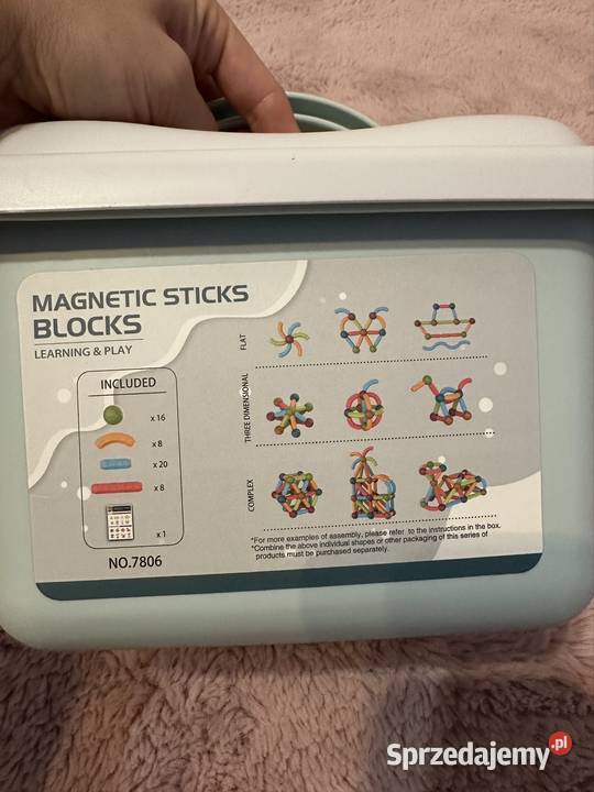 Klocki magnetyczne zestaw 52 elementy w pudełku Poznań