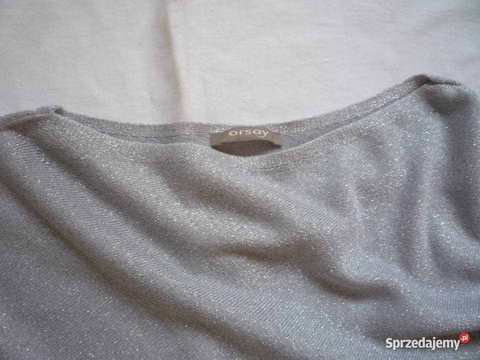 Orsay 38M 40L Bluzka oversize Szara ze srebrną Szczecin