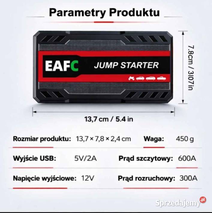 EAFC JUMP STARTER Urządzenie Rozruchowe do Auta mazowieckie Repki