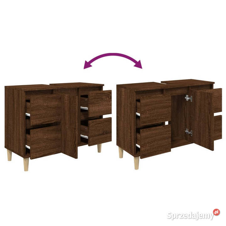 Szafka pod umywalkę brązowy dąb 80x33x60 Dom i Ogród Warszawa sprzedam