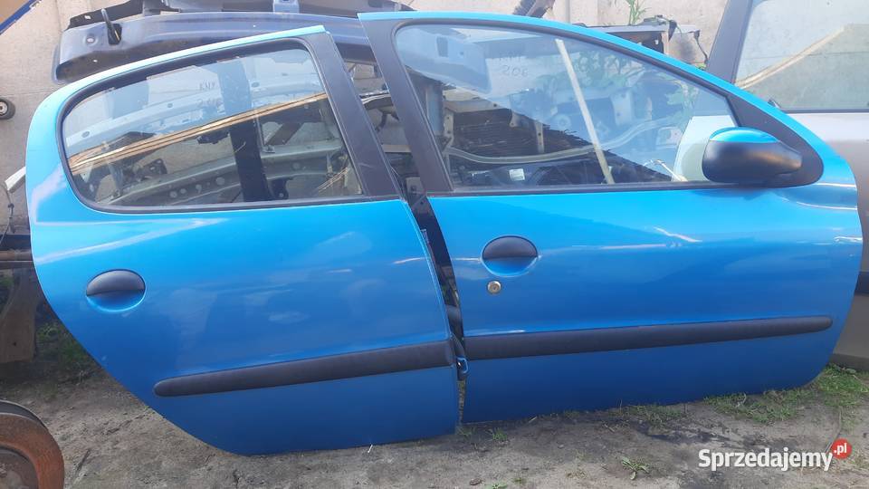drzwi kompletne prawe Peugeot 206 HB 5drzwi lak Dębno sprzedam