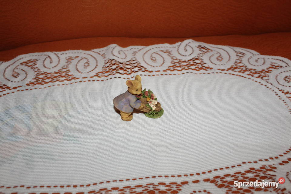 Figurka myszka z taczką ceramika PRL Pozostałe śląskie Chorzów