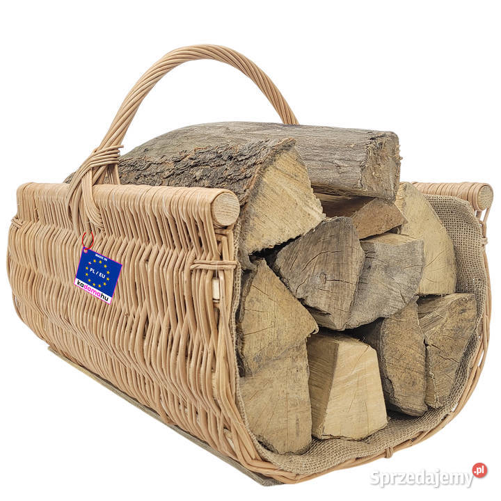 Kosz wiklinowy na drewno z jutą Rynna 50x43x32 brązowy Stalowa Wola