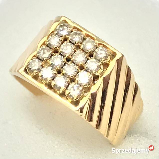 Złoty PIERŚCIONEK 900 22K DIAMENTY 056ct cud r14 Biżuteria dla Pań Warszawa
